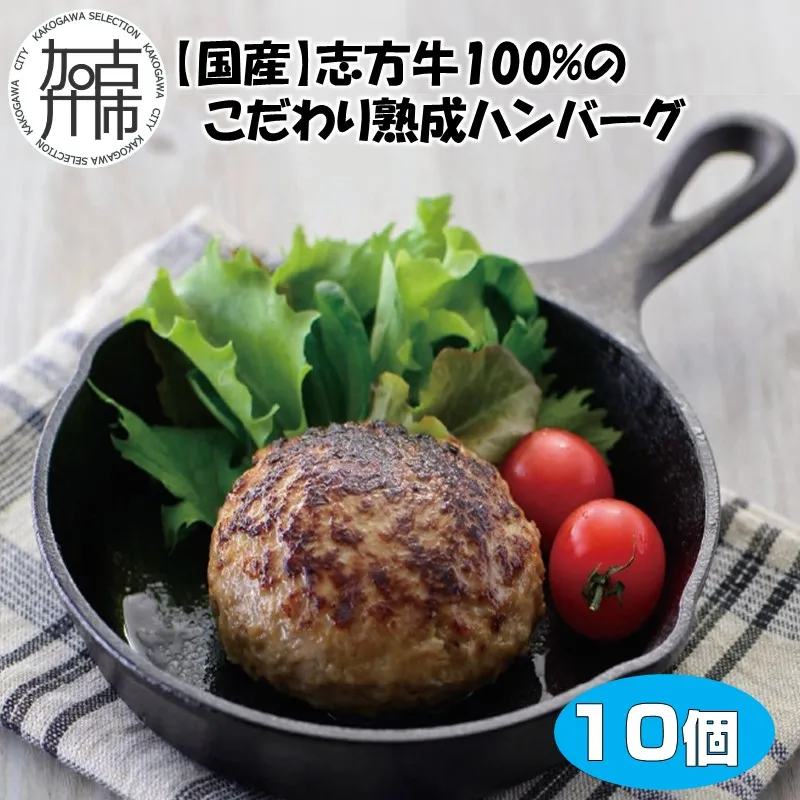【国産】志方牛100%のこだわり熟成ハンバーグ150g×10個《 ハンバーグ 国産 牛肉 100% 牛 こだわり セット 冷凍 肉 惣菜 お取り寄せ グルメ おかず ギフト 送料無料 》【2602I05908】