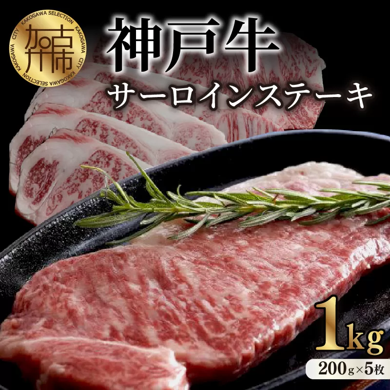 神戸牛サーロインステーキ（200g×5枚）《 自社牧場直送 神戸牛 肉のヒライ サーロインステーキ 1キロ 焼肉 加古川和牛 サーロイン 》