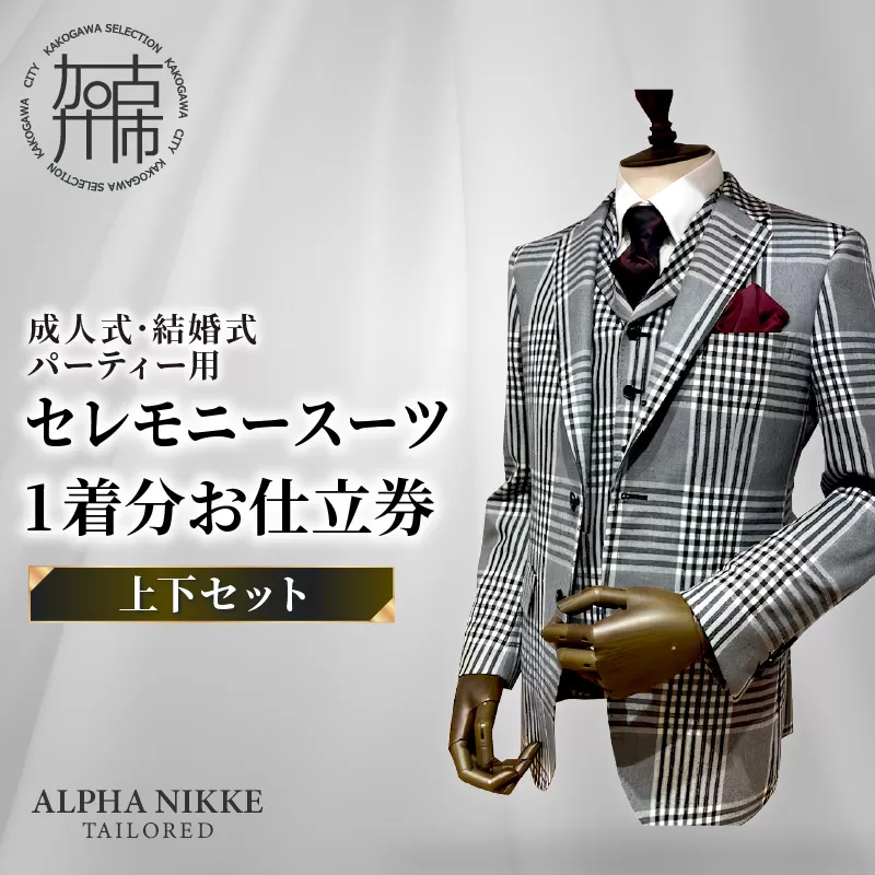 セレモニースーツ＜上下セット＞《 スーツ オーダースーツ セレモニースーツ パーティー 結婚式 プレゼント 》【2423Q05139】
