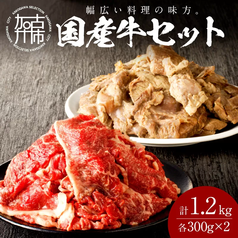 【国産牛】料理の味方セット(切り落とし・ボイルスジ肉)《 肉 牛肉 切り落とし肉 牛すじ 国産 セット 》