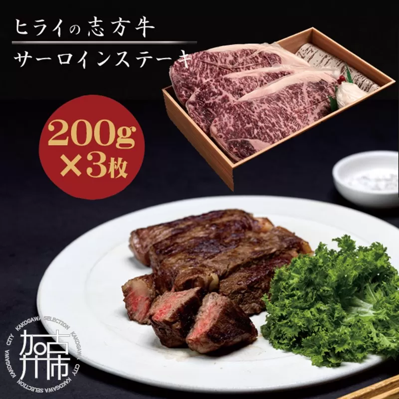  志方牛サーロインステーキ 200g×3枚《 肉 牛肉 牛 志方牛 国産牛 サーロイン ステーキ ステーキ肉 》