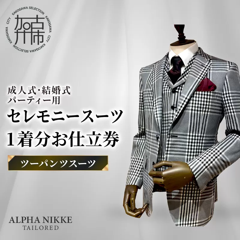 セレモニースーツ＜ツーパンツスーツ＞《 スーツ オーダースーツ セレモニースーツ パーティー 結婚式 プレゼント 》【2532Q05111】
