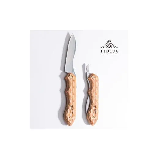 【FEDECA】折畳式料理ナイフ 名栗ホワイト 001113