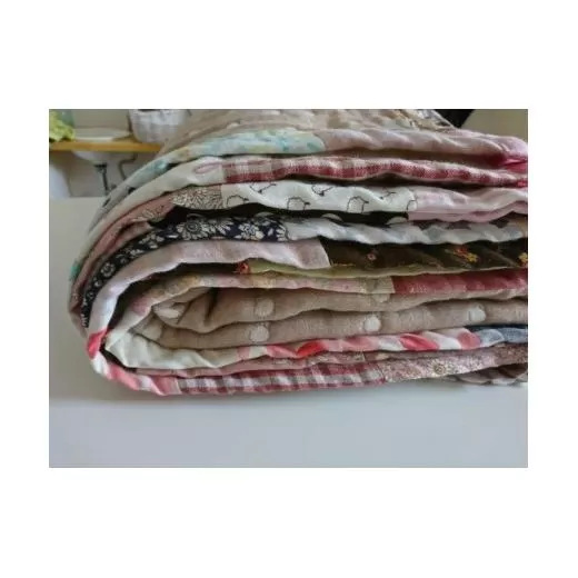 ハンドメイドの国産6重ガーゼの【100cm×70cm】サイズブランケット（モカ）