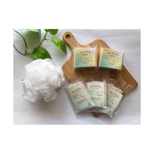 みきの香りシリーズ　せっけん2個(ネット付)＋バスソルト(3袋)セット