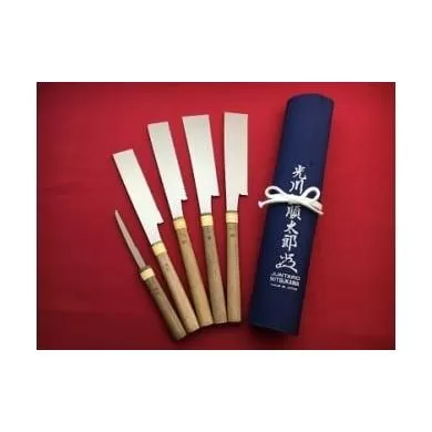 光川順太郎作 細工鋸五本セット 鋸巻入り