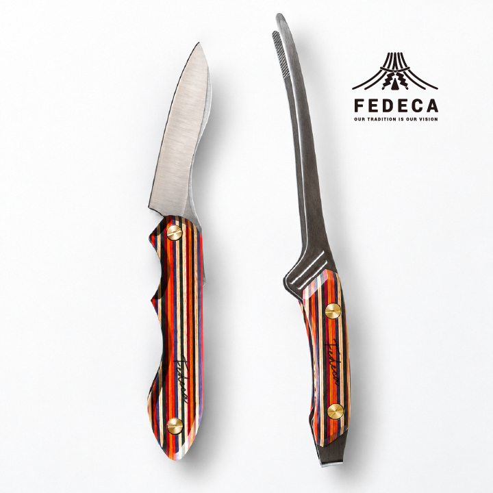 【FEDECA】折畳式料理ナイフ&クレーバートングセット マルチカラー 【000900・000899】