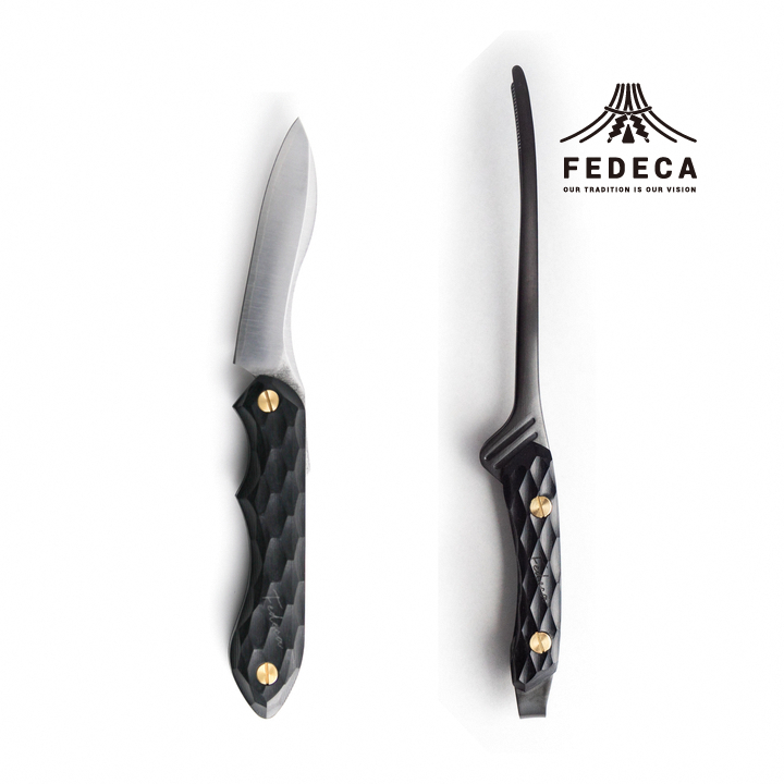 【FEDECA】折畳式料理ナイフ&クレーバートングセット 名栗ブラック 【000837・000942】