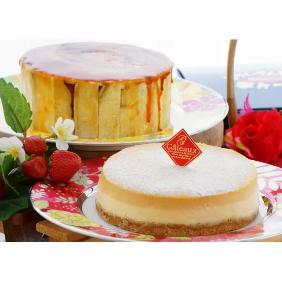 とりいさん家の芋ケーキ3号サイズ&caramelチーズケーキ【北海道・沖縄・離島　配送不可】