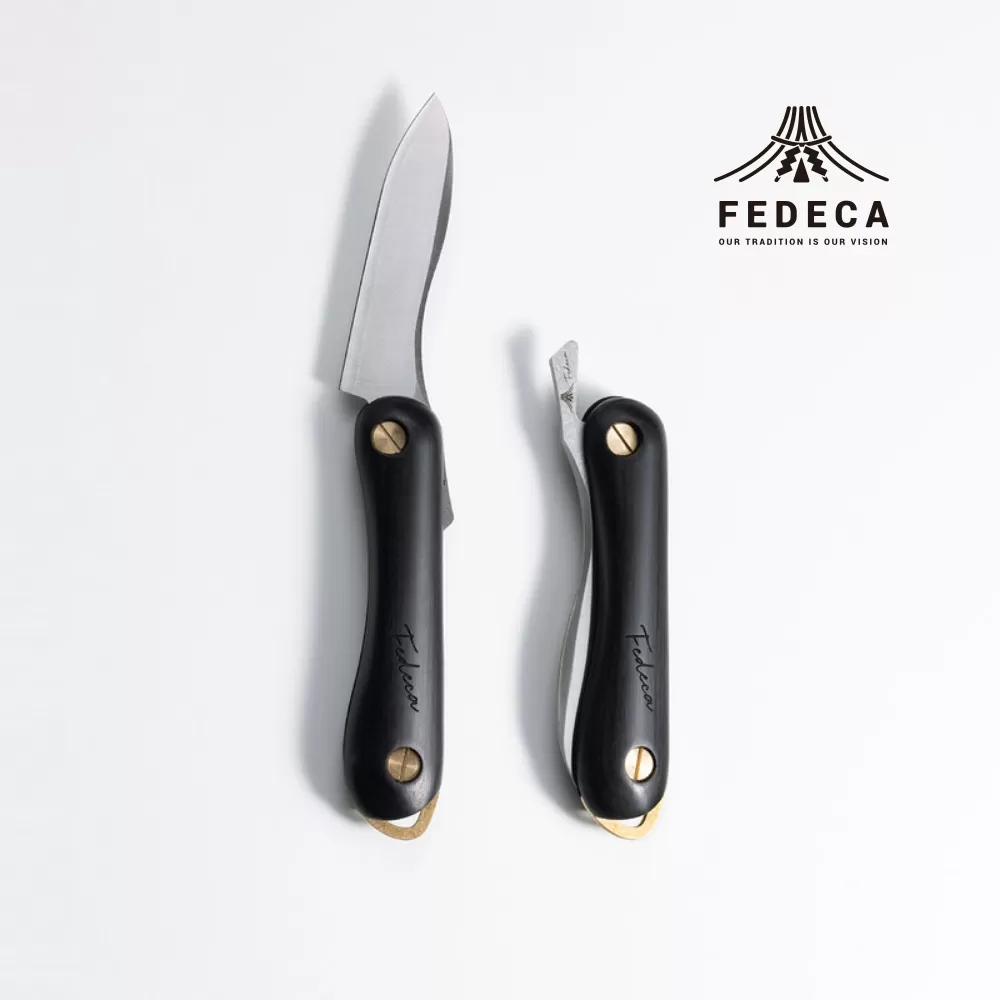 【FEDECA】 折畳式料理ナイフ Solo プレーンブラック　000952