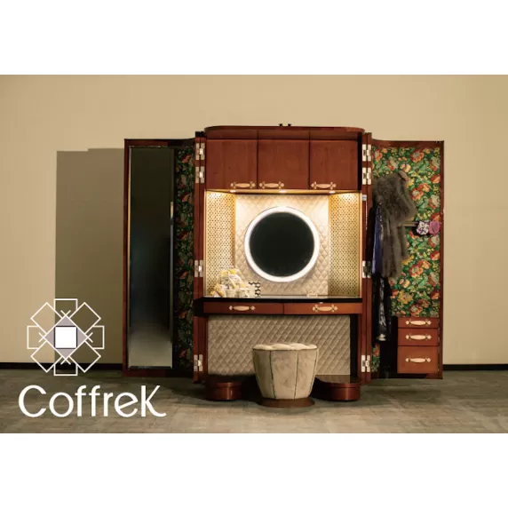 ZA-92 大手百貨店外商取り扱い商品【コフレカ】ポップアップ ドレッサー（グリーン）