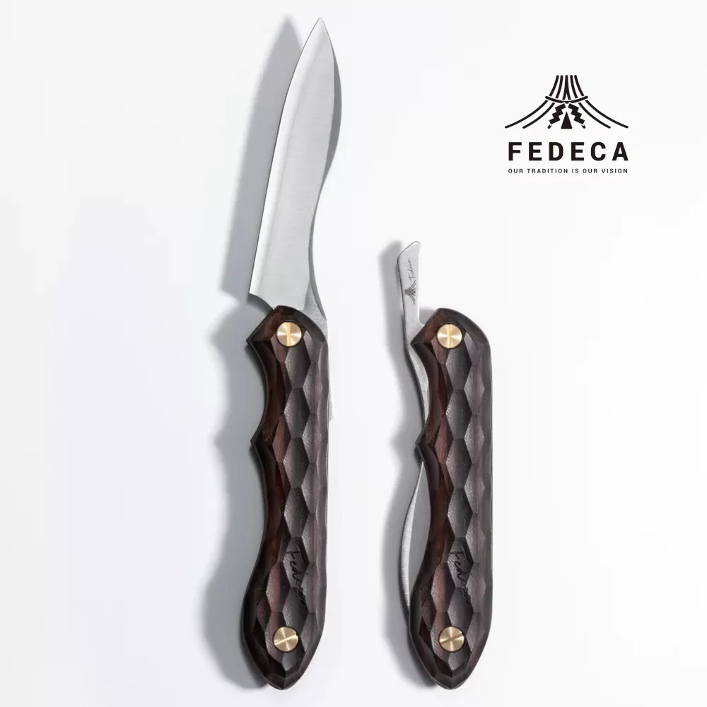 【FEDECA】折畳式料理ナイフ 名栗黒檀 000956