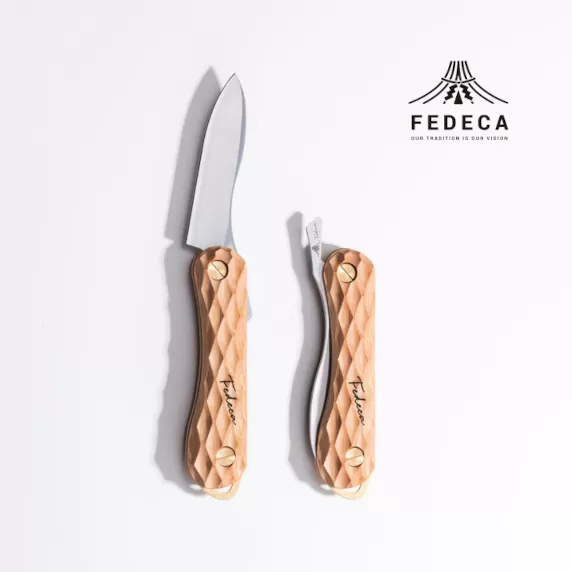 【FEDECA】折畳式料理ナイフSolo 名栗ホワイト 001117