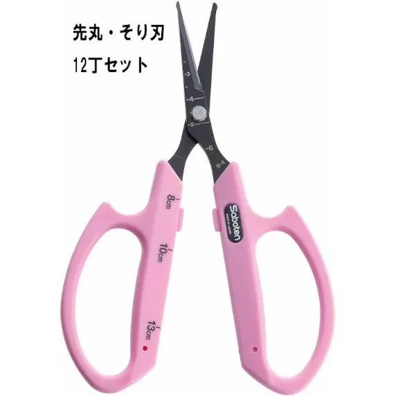 ぶどうお手入れ鋏先丸そり刃12丁セット
