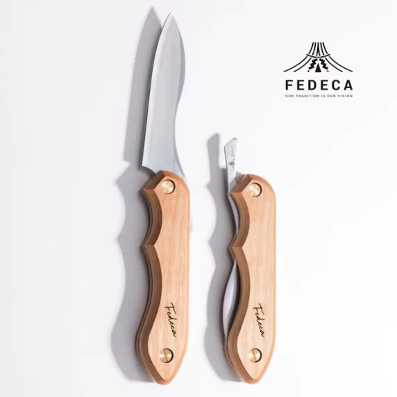 【FEDECA】折畳式料理ナイフ プレーンホワイト 001112