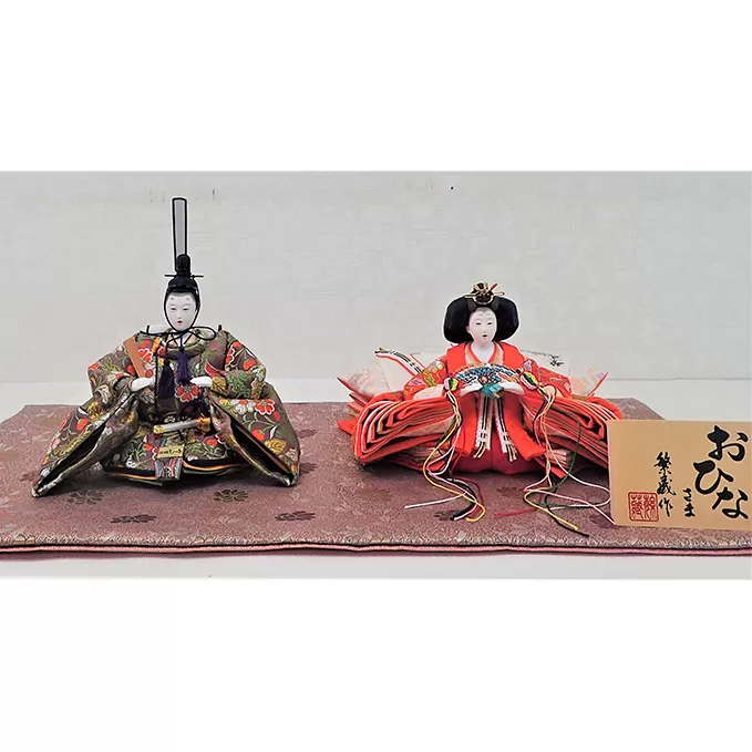 雛人形　京三五親王「花唐草」オリジナル金襴敷　No.35-801 インテリア 装飾品 お雛様 
