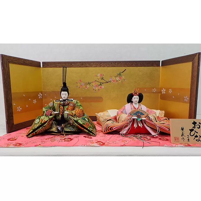 雛人形　京八番親王「双金有楽錦」オリジナル金襴敷　No.8-802 インテリア 装飾品 お雛様 