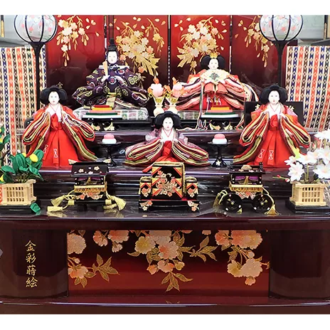 雛人形　京芥子5人「雅桜」オリジナル収納箱　No.K-203 インテリア 装飾品 お雛様 