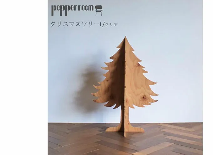 クリスマスツリー 01 クリア インテリア 季節もの 季節用品 イベント用品 イベントグッズ クリスマス用品 ラーチ合板 組立式 冬 冬のイベント 