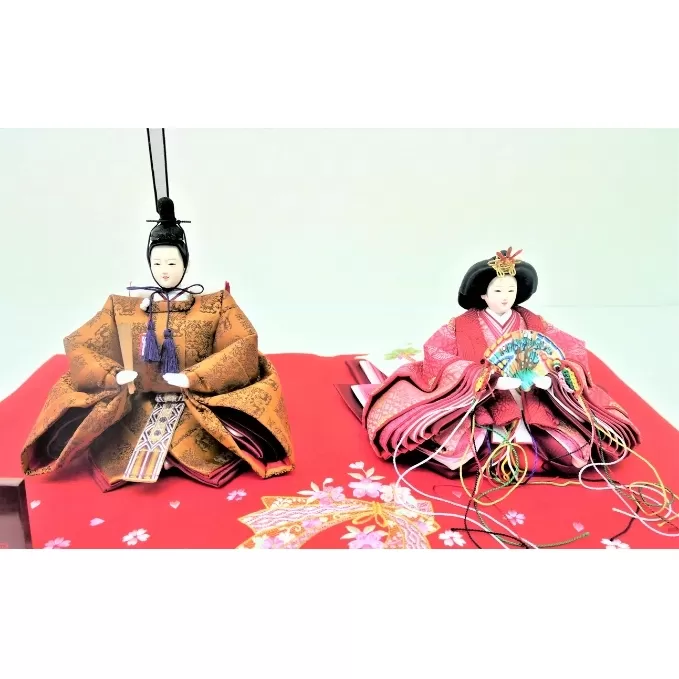 雛人形　京三五親王「天皇」刺繍毛氈敷　No.35-305-2 桃の節句 お雛祭り お雛様 ひな祭り 飾り 子供 孫 女の子 初節句 