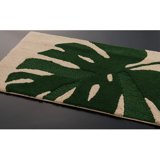 インテリアマット M＋home モンステラ 55×85cm 雑貨 日用品 
