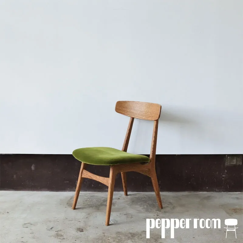 ダイニングチェア　01　オーク　モケットグリーン | インテリア 家具