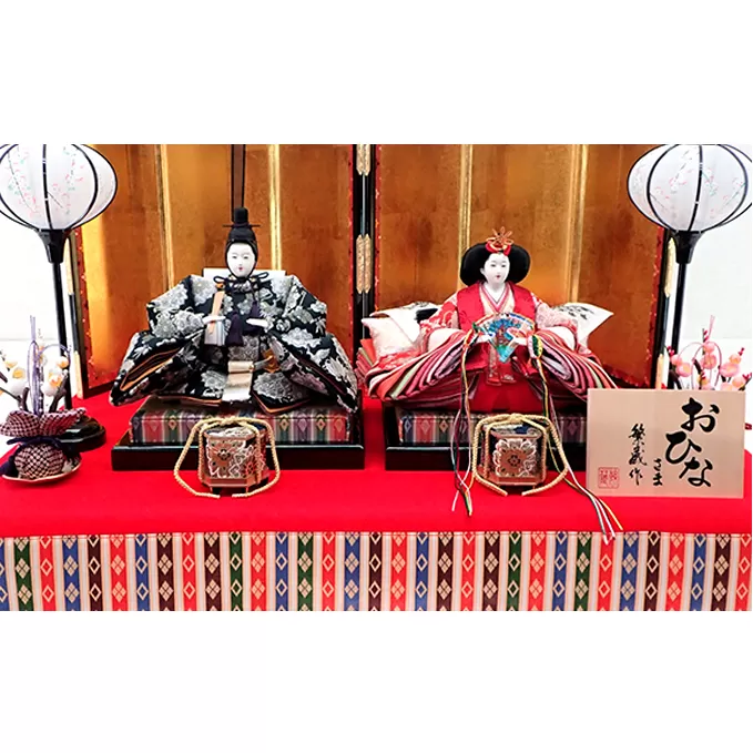 雛人形　京十番親王「吉祥松竹梅」毛氈飾り　No.10-004 インテリア 