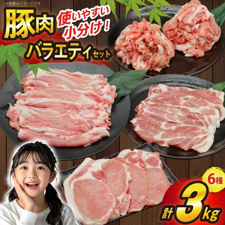 豚肉 バラエティ セット 計3kg ロース とんかつ用 豚こま 肩ロース スライス 切り落とし しゃぶしゃぶ [司フーズ・システム 兵庫県 三田市 3d28bdy500013] 豚 肉 とんかつ 小間切れ バラしゃぶ 豚こま肉 豚コマ 小分け 真空パック