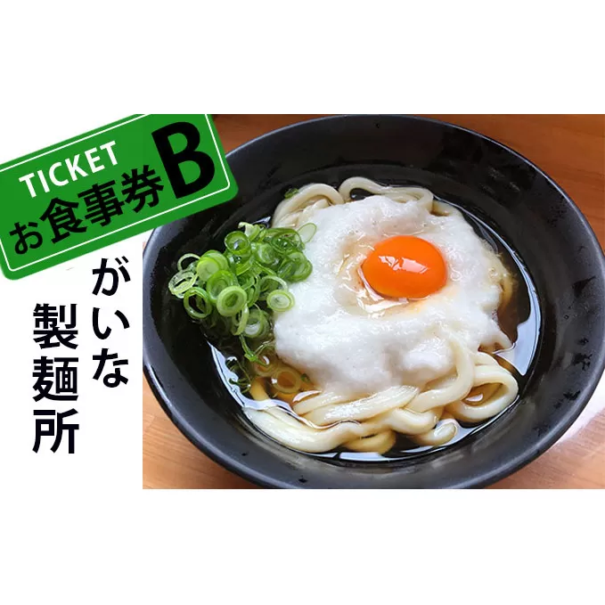 がいな製麺所 お食事券B おでかけ チケット うどん 讃岐うどん 行列 卵かけご飯 がいなばあちゃん 
