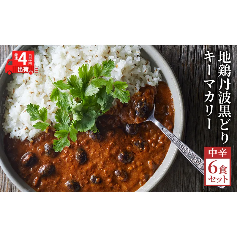 【最短4日以内発送！】 キーマカレー 地鶏丹波黒どりと京都府産黒大豆のキーマカリー 6食 セット 詰め合わせ レトルトカレー レトルト食品 レトルト レトルトパウチ 常温保存 防災 防災食 非常食 カレー