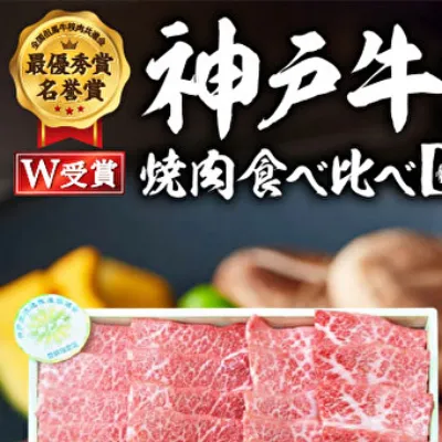 お歳暮 神戸牛 焼肉食べ比べBセット 計1000g 神戸ビーフ 網焼・焼肉(かた、もも) キャンプ BBQ アウトドア 食べ比べ 御歳暮