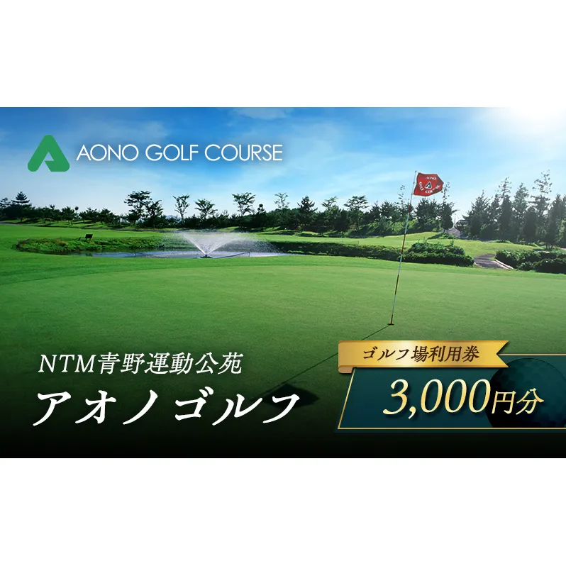 NTM青野運動公苑 アオノゴルフコース プレー割引券 3,000円分[ ゴルフ プレー券 兵庫県 加西市 ] 父の日 おすすめ ギフト ゴルフ場利用券 社会人 大人 趣味 スポーツ 戦略性豊か 18ホール ゴルフ場割引券