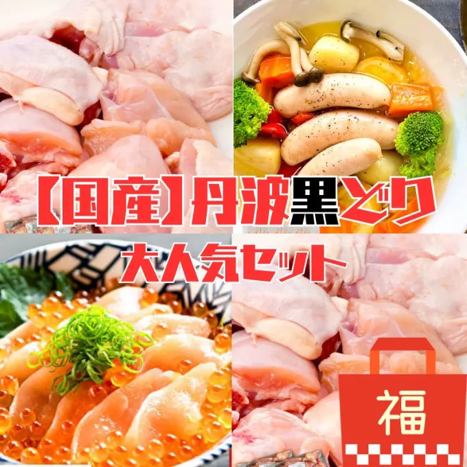 地鶏 丹波 黒どり 大人気セット 福袋 ソーセージ 生ハム モモ肉 高タンパク低カロリー ダイエット  冷凍 鶏肉 国産 お肉 ハム 