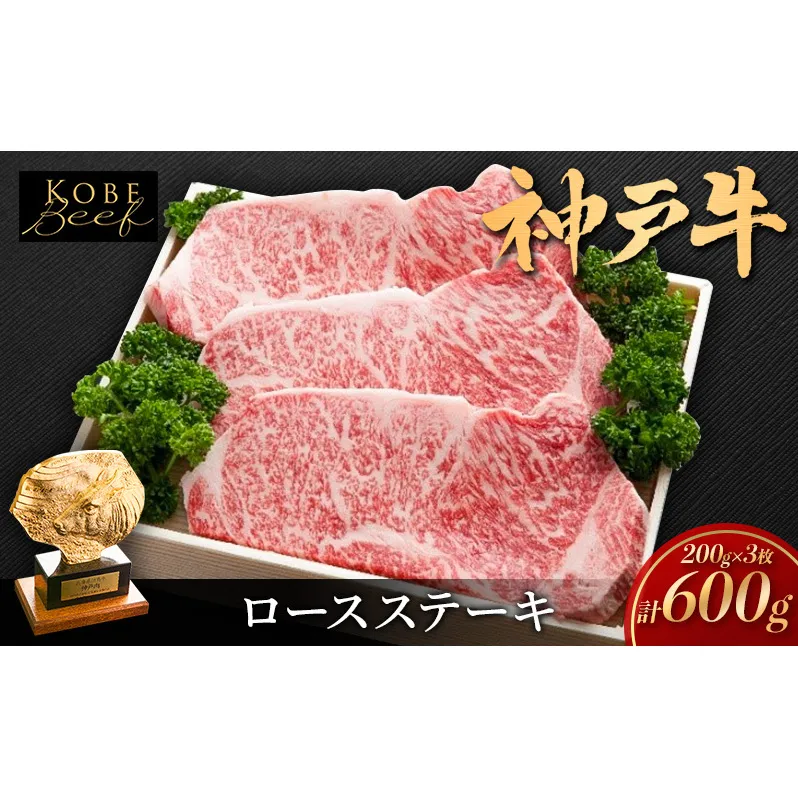 神戸ビーフ KSST3 ロースステーキ 600g 神戸牛 焼肉 太田家 冷凍 肉 牛肉 小分け 