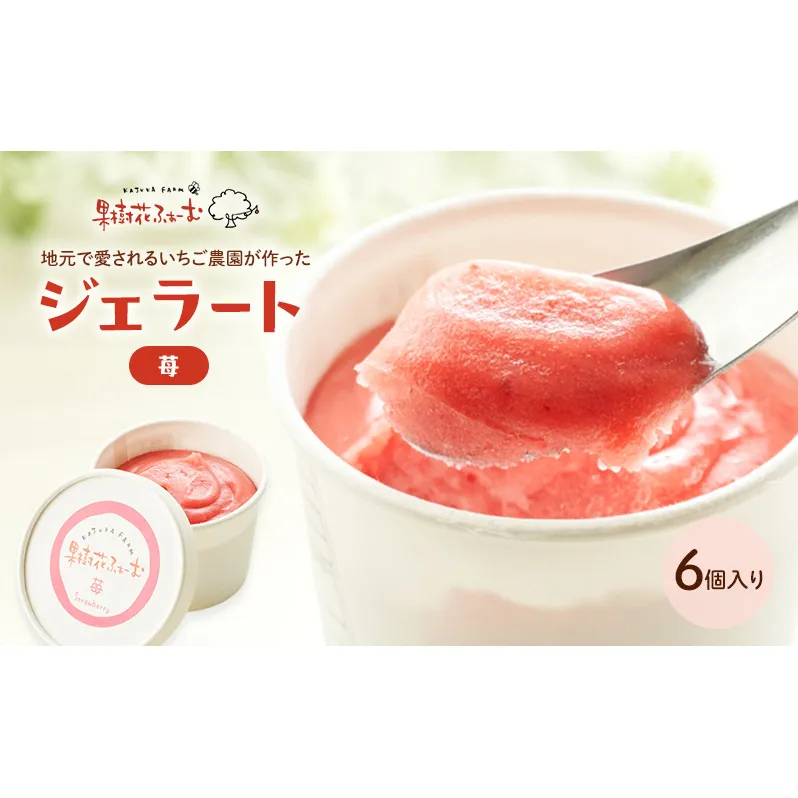 ジェラート いちご 6個 アイス アイスクリーム スイーツ お菓子 菓子 おやつ ストロベリー イチゴ  苺 兵庫県 加西市 