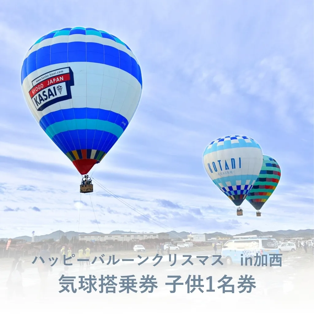 ハッピーバルーンクリスマス　in加西 気球搭乗体験 子供1名分 【ふるさと納税限定受付!!】 先着順 日時：2024年12月14日（土）