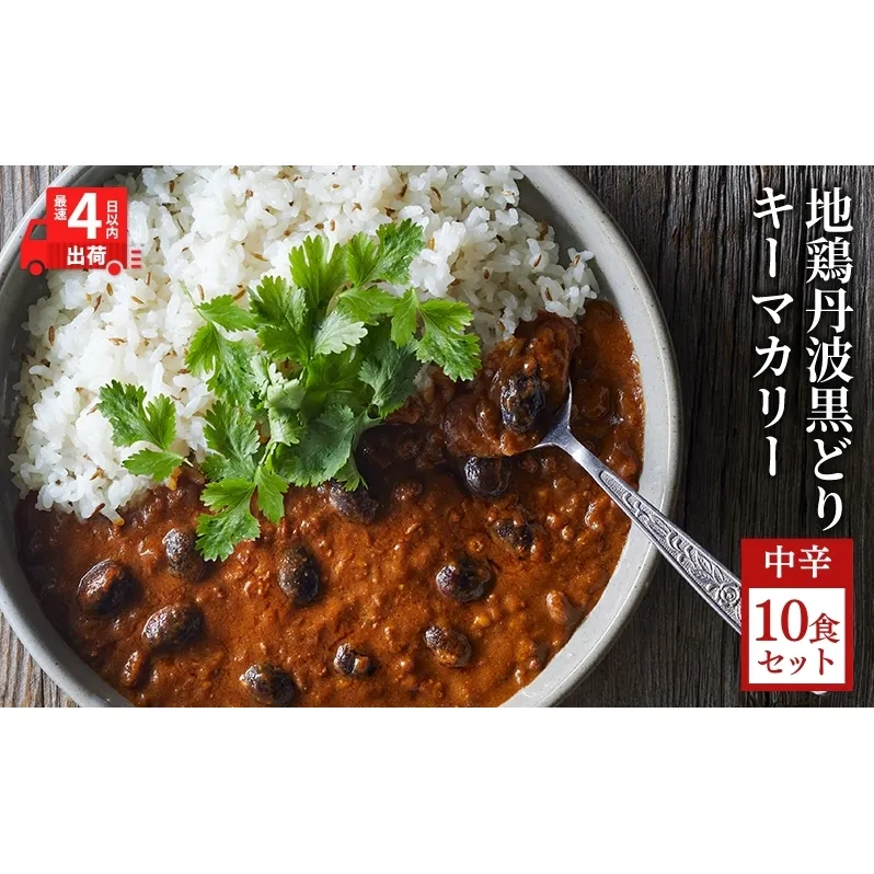 鶏肉 キーマカレー 地鶏丹波黒どりと丹波黒大豆のキーマカリー 10食 セット 最短4日以内発送 詰め合わせ レトルトカレー レトルト食品 レトルト レトルトパウチ 常温保存 防災 防災食 非常食 カレー