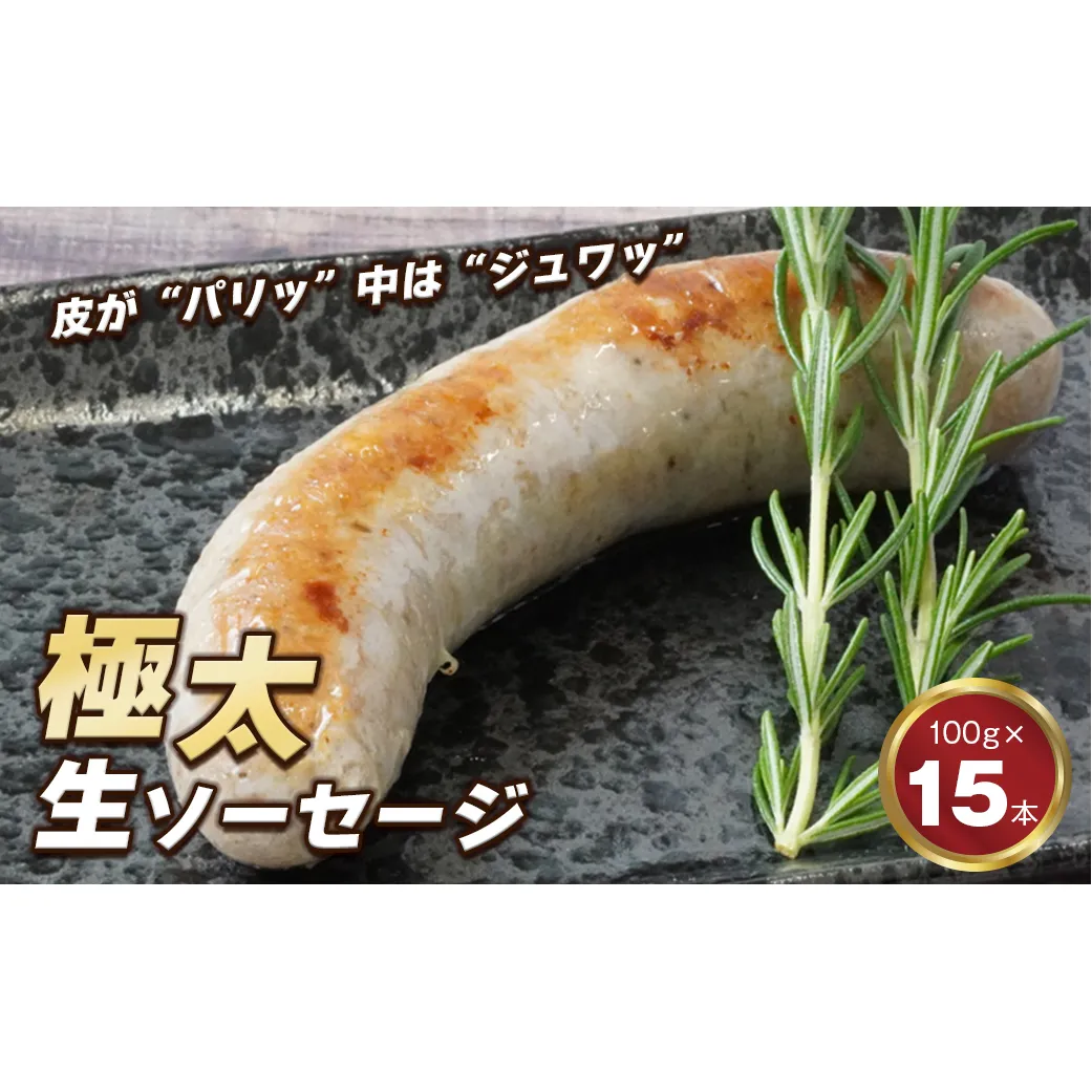 生ポークソーセージ　100g×15本入り　[冷凍食品 豚肉 特大]