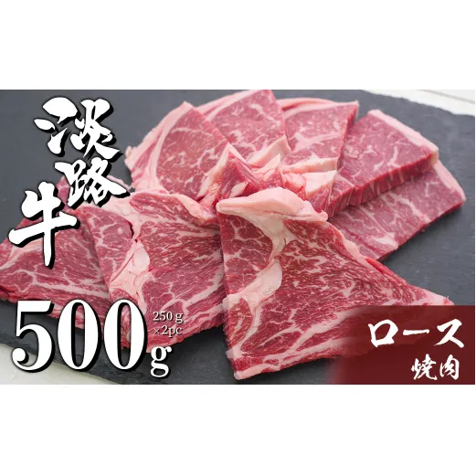 淡路牛ロース焼肉 500g（250g×2PC）　　[冷凍 霜降り 焼肉セット]