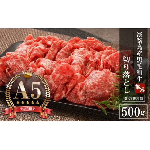 [A5ランク限定]淡路島産黒毛和牛 切り落とし 500g[神戸牛] 切り落とし 牛肉 高級 神戸牛