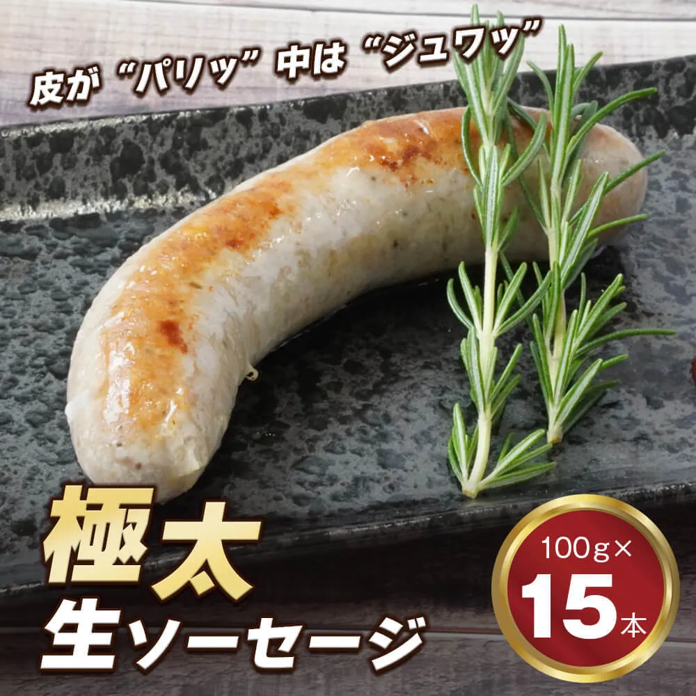 生ポークソーセージ　100g×15本入 ソーセージ