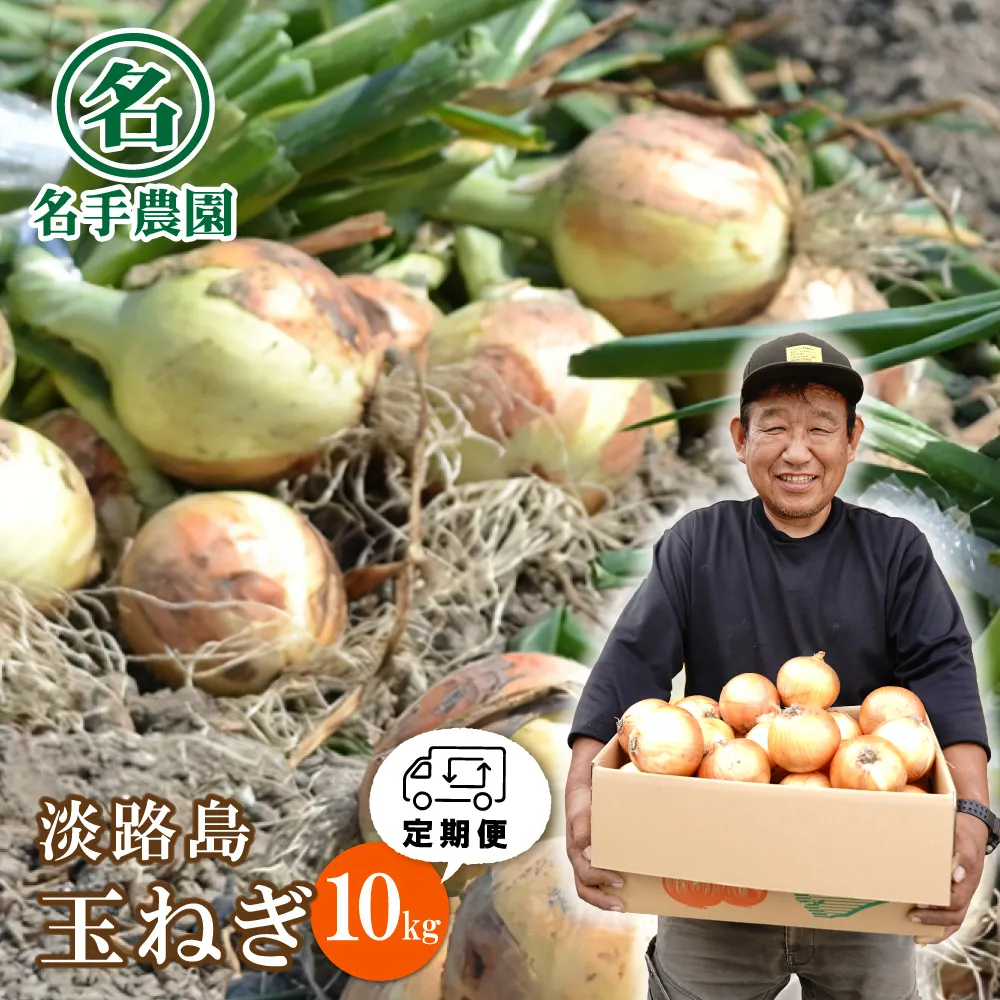 【定期便】名手農園 淡路島特産玉ねぎ10kgの12ヶ月コース 玉ねぎ