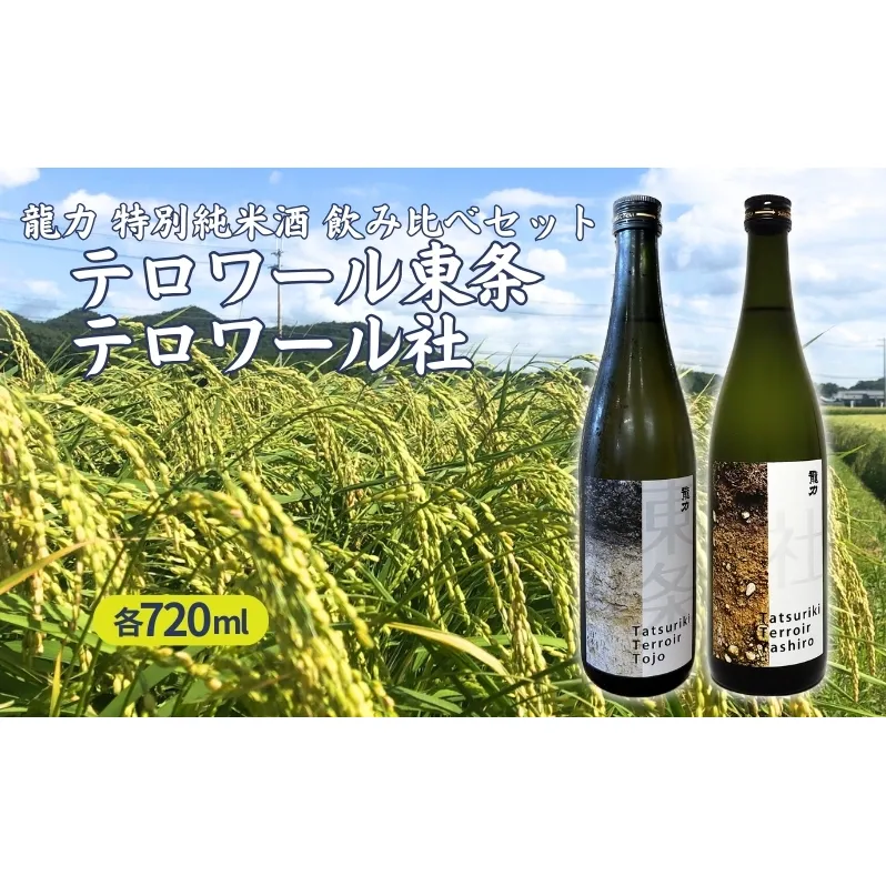 龍力 特別純米酒 テロワール東条 ・ テロワール社 飲み比べ 720ml 2本セット [ 本田商店 加東市特A地区 東条産 ・ 社産 山田錦 辛口 日本酒 酒 お酒 四合瓶 贈答品 ギフト 兵庫県 兵庫 加東市 ]