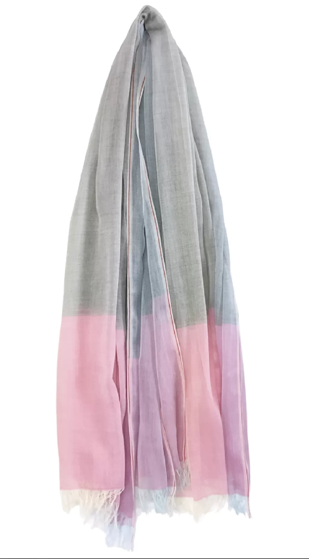 播州織ストールorit.（ユウ）ピンク [大判 日本製 綿100% コットン100% パステルカラー ファッション小物 洗える 洗濯可]