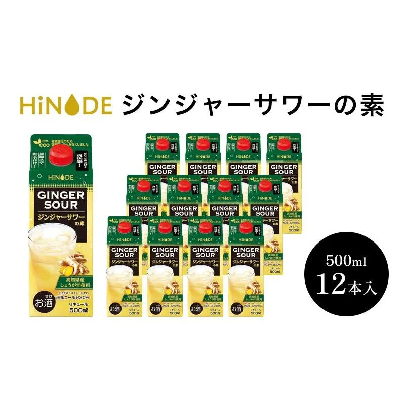 HiNODE ジンジャーサワーの素 500ml×12本 1ケース