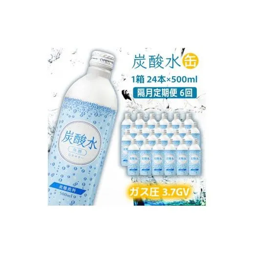 炭酸水 定期便 隔月 6回 500ml×24本 ソーダ