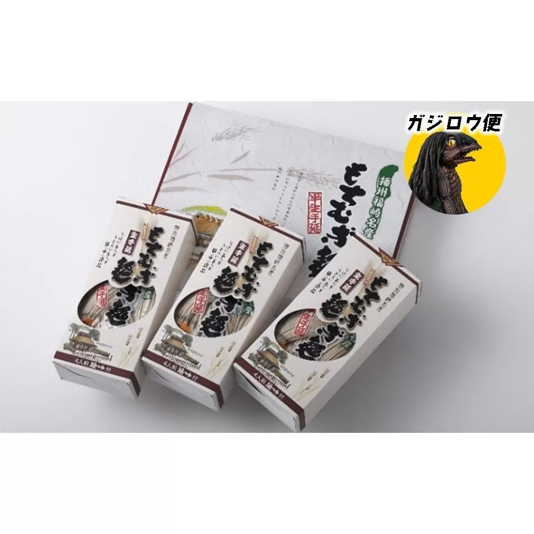 ガジロウ便 【北海道・東北・九州】 もちむぎ半生麺 4人前×3箱セット もちむぎ麵 もち麦使用