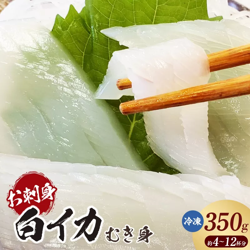 【柔らかくて甘い!お刺身用 白イカむき身 350g(冷凍)】下処理済み 産地直送 鮮度抜群 刺身 夕飯 おつまみ 晩酌 調理 便利 大人気 香美町 香住 イカ 白いか 山米鮮魚 22000円 74-05