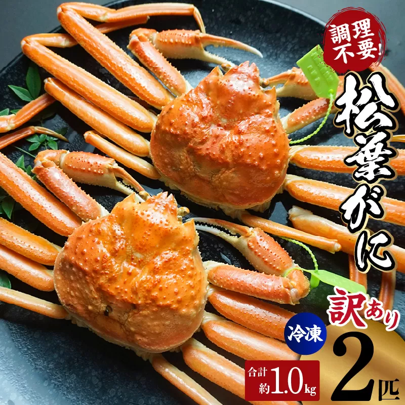 【先行予約】【訳あり 釜茹で松葉がに タグ付き 500g×2匹 兵庫県 香住産 数量限定 冷凍】令和7年11月中旬以降、順次発送予定 カニの本場 新鮮 かに カニ ズワイガニ 国産 脚 足 爪 身 肩 大人気 兵庫県 香美町 香住 柴山 日本海フーズ 07-137
