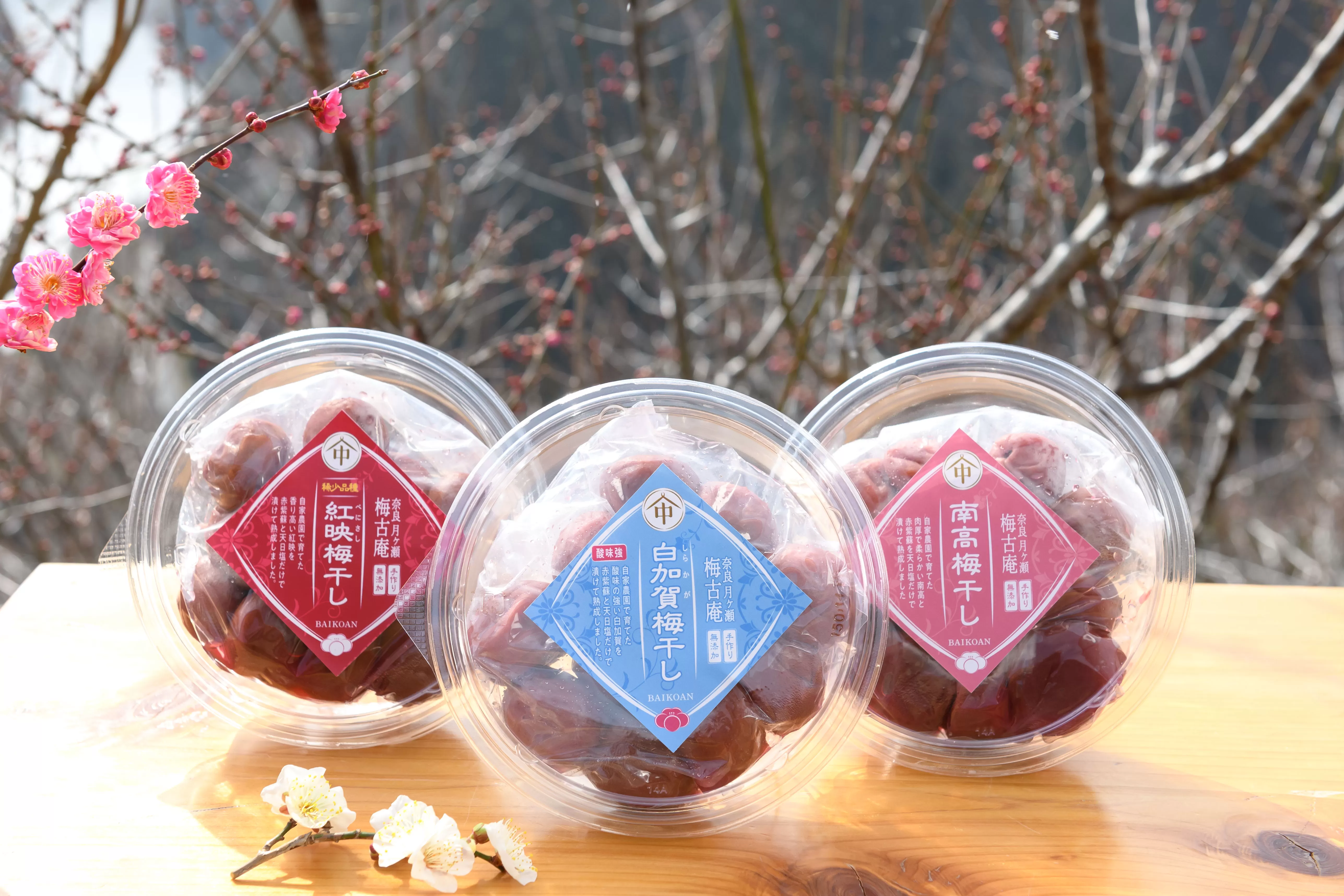 梅干し三種味比べセット（大）無添加 梅古庵 奈良県 奈良市 なら